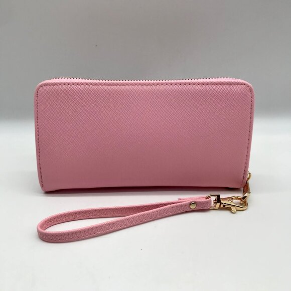 Dasein Pink And Gold Zip-Around Wallet - Picture 2 of 10